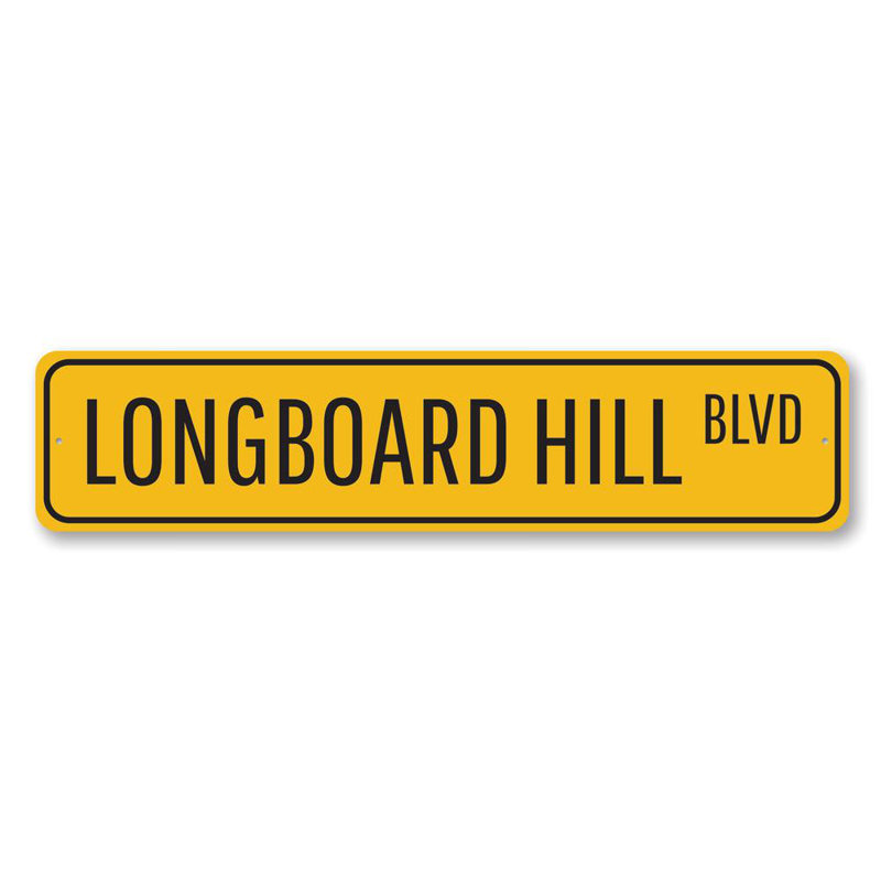 Plaque en aluminium Longboard Hill, H 4 po x l 18 po x P 0,04 po