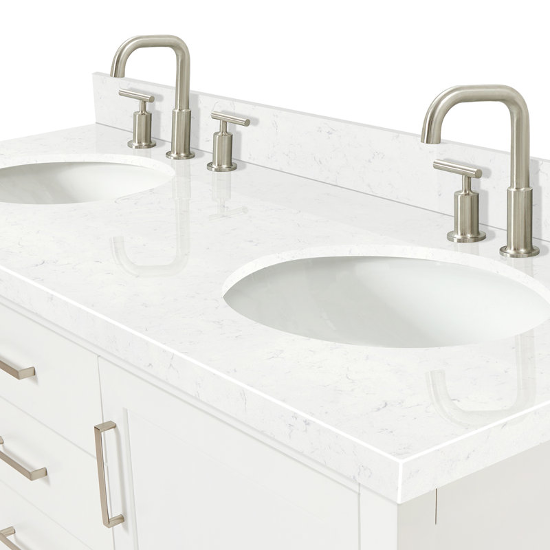 Bayhill 60.25'' W Double Vanity, White