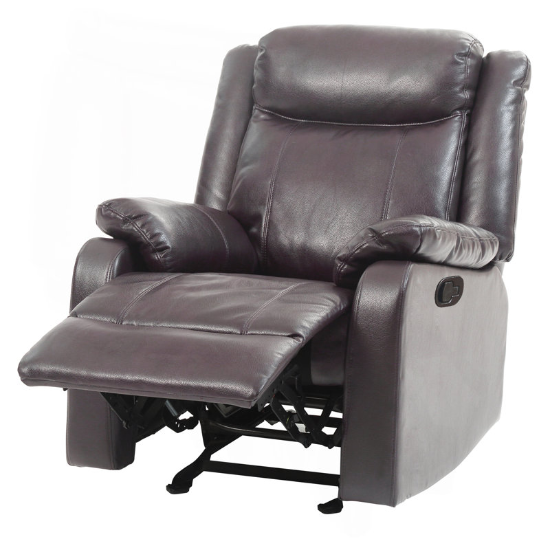 Fauteuil inclinable contemporain brun foncé, Marron foncé