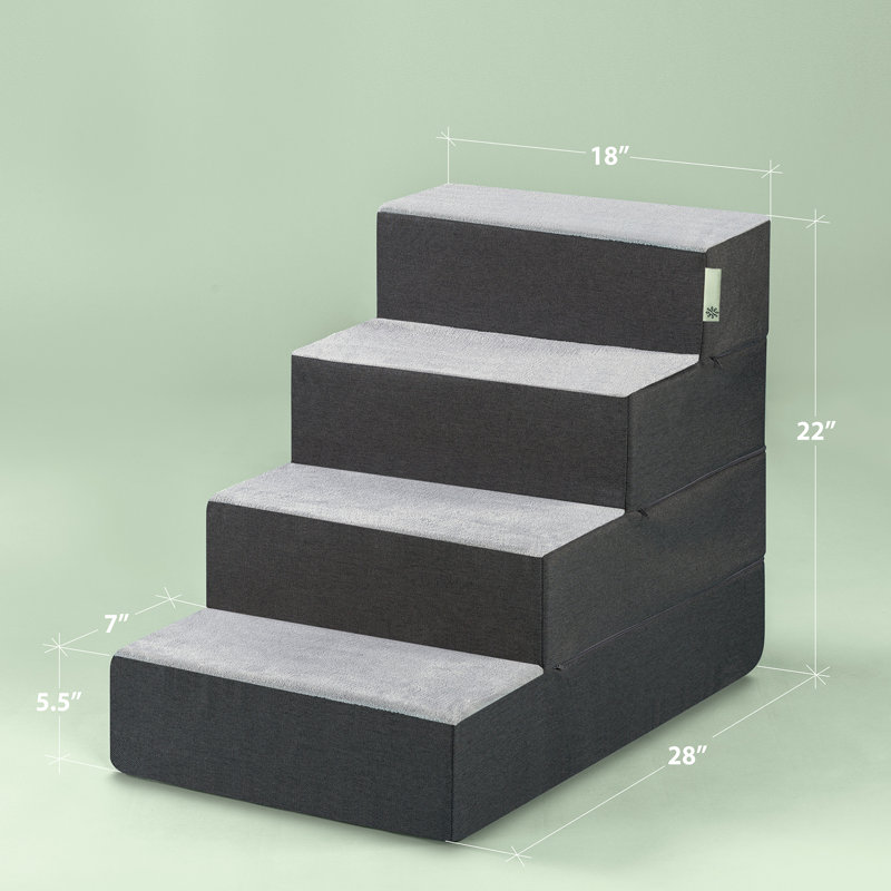Posner Ramp With Steps, 	22" H x 18" W x 28" D