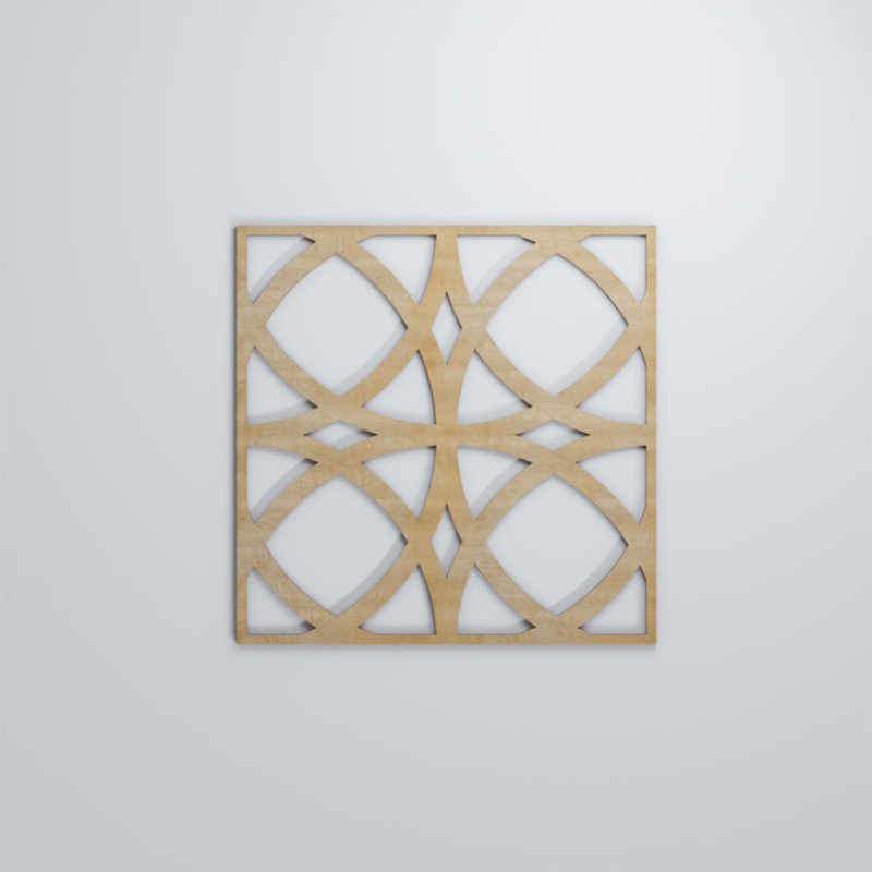 Panneaux muraux décoratifs en bois Fleetwood, Bouleau, H 11 3/8 po x l 11 3/8 po x P 3/8 po