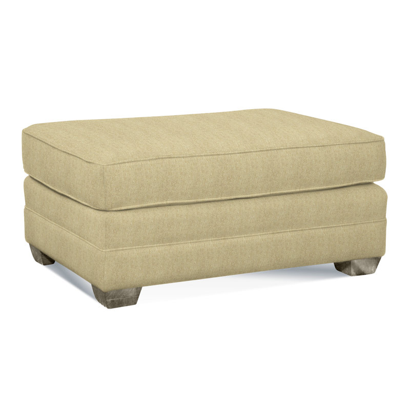 Bedford Upholstered Ottoman, Beige Sugar Performance; 0863-93, Mineral