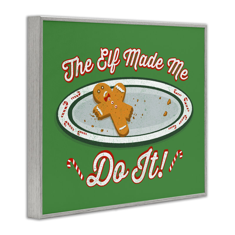 Elf Made Me Do It, giclée encadrée, design par Jedco Brands, Inc., Estampe numérique Farmhouse, H 16 po x l 20 po