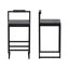 Tabourets de bar contemporains en velours gris avec repose-pieds et support de 220 lb, de 2 pour plusieurs réglages de haute qualité en noir, structure rouille, repose-pieds, salles à manger-275384907-275384900