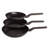 Leo 3Pc NS Fry Pan Set, Dark Grey (8", 10" & 11")