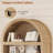 81" Tall Arched Cabinets, Bookcase With Storage, Natural