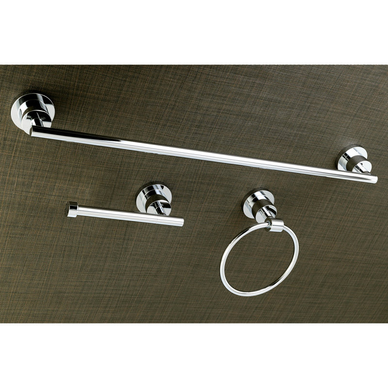 Kingston Brass Concord 3-Piece Bathroom Hardware Set, Polished Chrome