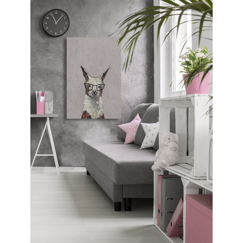 Flintridge «Cheeky Smart Llama», reproduction sur toile tendue, H 12 po x l 8 po x P 1,5 po