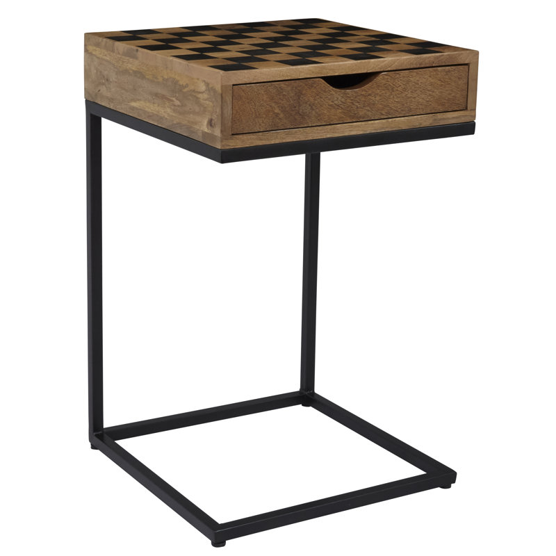 Bulloch Checkerboard End Table with Storage