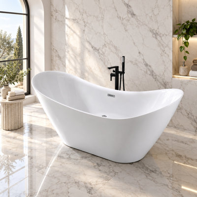 Freestanding Soaking Acrylic Bathtub