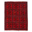 Afghan Bashir Red Hand Knotted Rug 5'X6'3"
