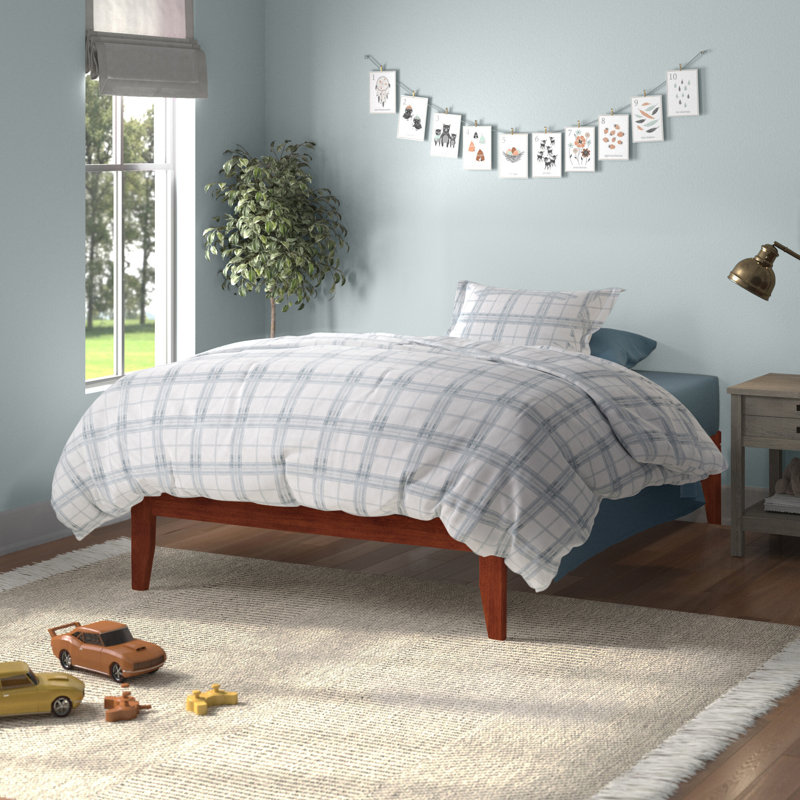 Lit plateforme standard Javaunte, Noyer, Simple