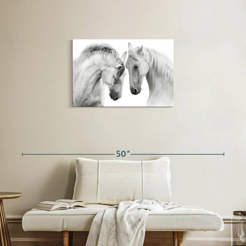 Brampt Horses Courting, 20" H x 30" W