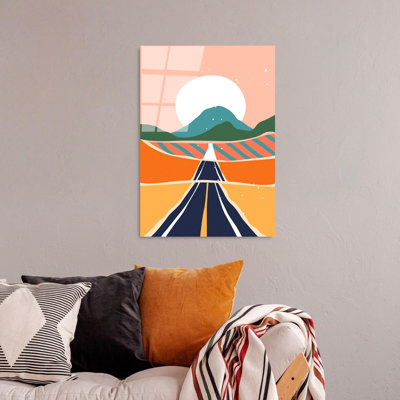 Superbe peinture décorative en verre trempé de 17,7 po x 25,6 po | 100% verre trempé, épaisseur: 0,16 pouce | Imprimé de surface arrière résistant à la décoloration, couleurs vives, parfait pour la décoration intérieure et les amateurs d'art