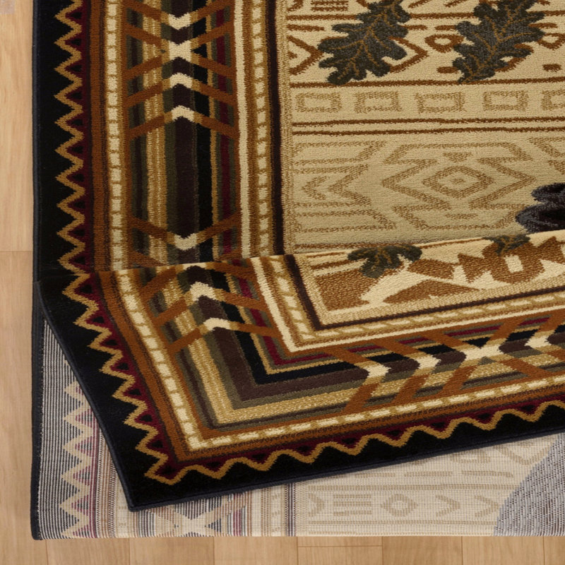 2 Ft. 7 In. X 7 Ft. 3 In. Lodge Style Style Area Rug, Runner 2'7" x 7'3"