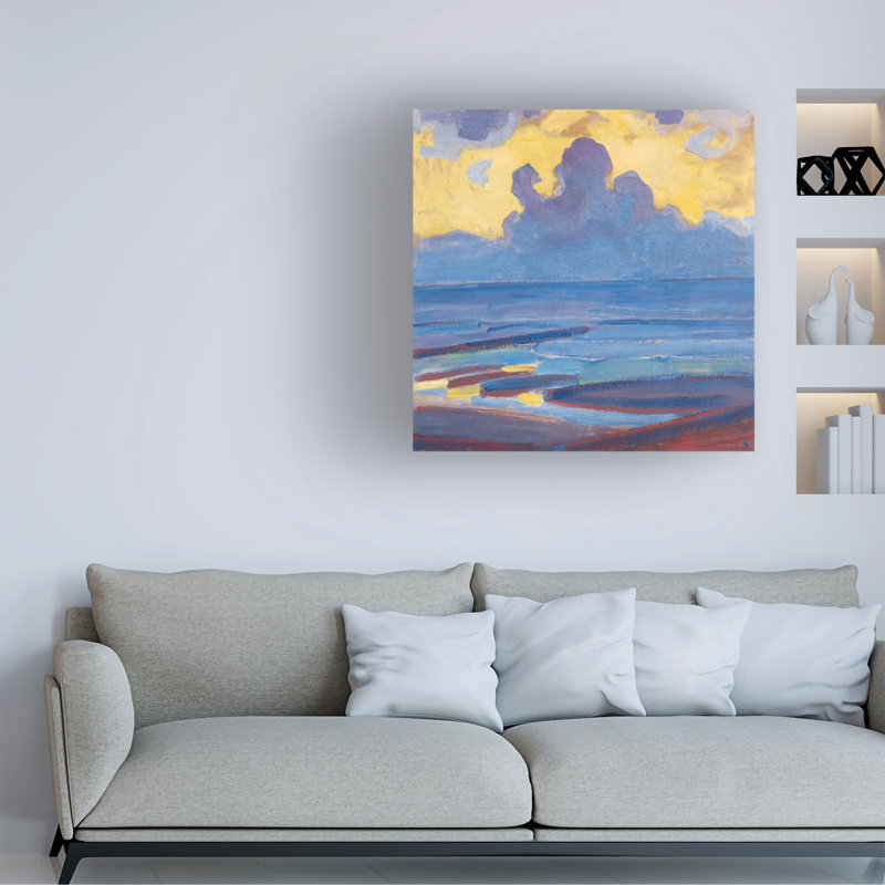 Art sur toile, Collection de bologistes par la mer, Piet Mondrian, H 14 po x l 14 po