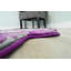 Tapis rond à motif floral mauve-733239526