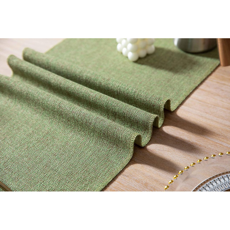 Chemin de table Burlap, Green