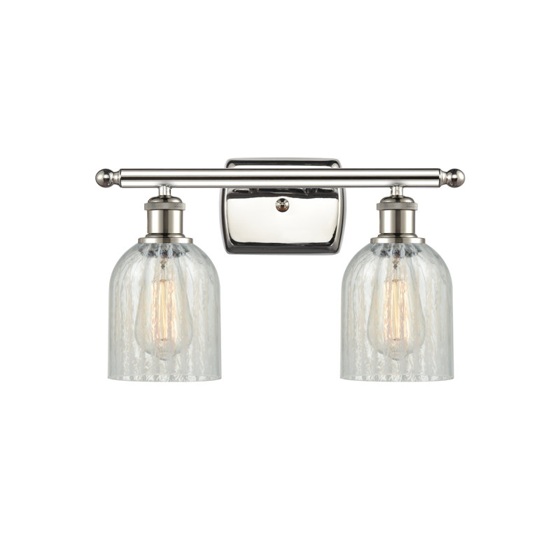 Éclairage de salle de bain à intensité variable 2 lumières Vella, Mouchette, Nickel poli, Ampoule non incluse