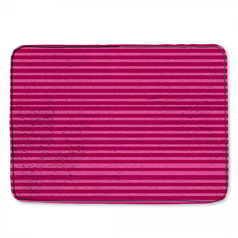 Tapis de bain à rayures, Simple - L 34 po x l 21 po, Rayure rose