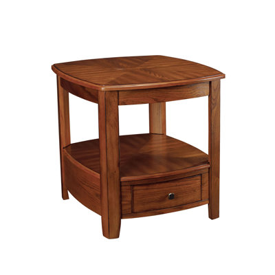 Allenah Solid Wood Top End Table