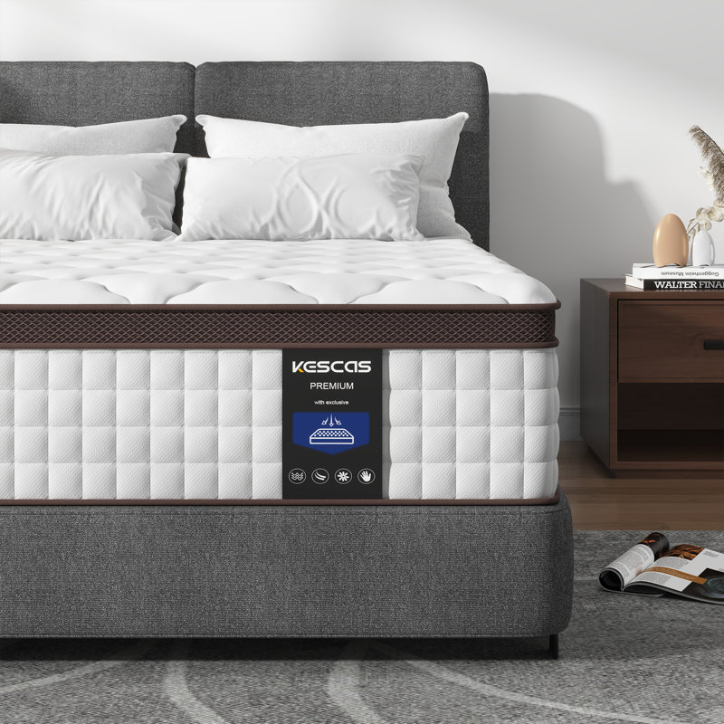14'' Medium Bamboo Charcoal Infused Memory Foam Mattress, King