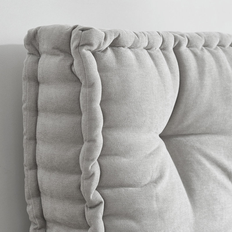 Rainha® - Classic Tufted College Headboard, Gray