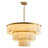 34.3" Dual-Layer Round Drum Kitchen Island Alabaster Chandelier-478517902-478517903-478517898