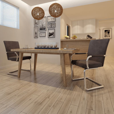 Chaise d'appoint Cantilever pour salle à manger en simili suède