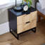 Ramsi 40cm W Manufactured Wood Bedside Table