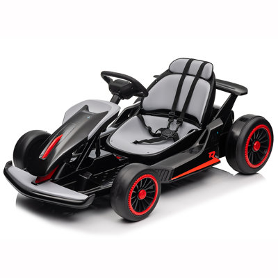 24V 2WD Ride On Race Car for Kids, Drift Kart Car W/ 10Ah Large Battery for Ages 6+