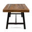 Charmante table basse en bois de style latte industrielle moderne avec panneau, l 45,73 po x P 23,41 po