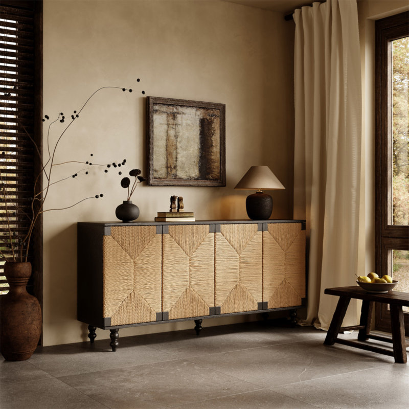 Meuble télé avec rangement Buffet Accent Natural