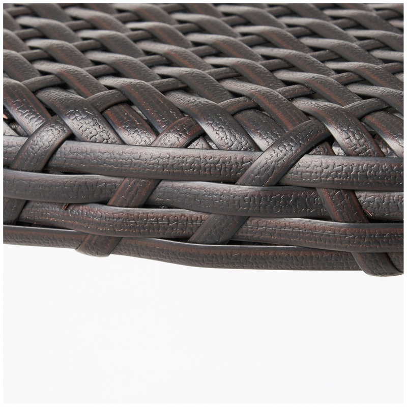Outdoor 26" Round PE Rattan Bar Table, Multibrown
