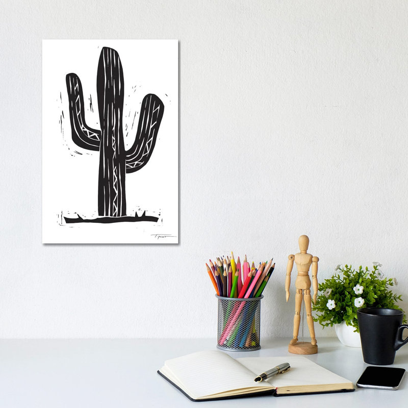 Modern Cactus by Statement Goods - Gallery-Wrapped Canvas Giclée on Canvas, 20.32 cm H x 30.48 cm W, Canvas