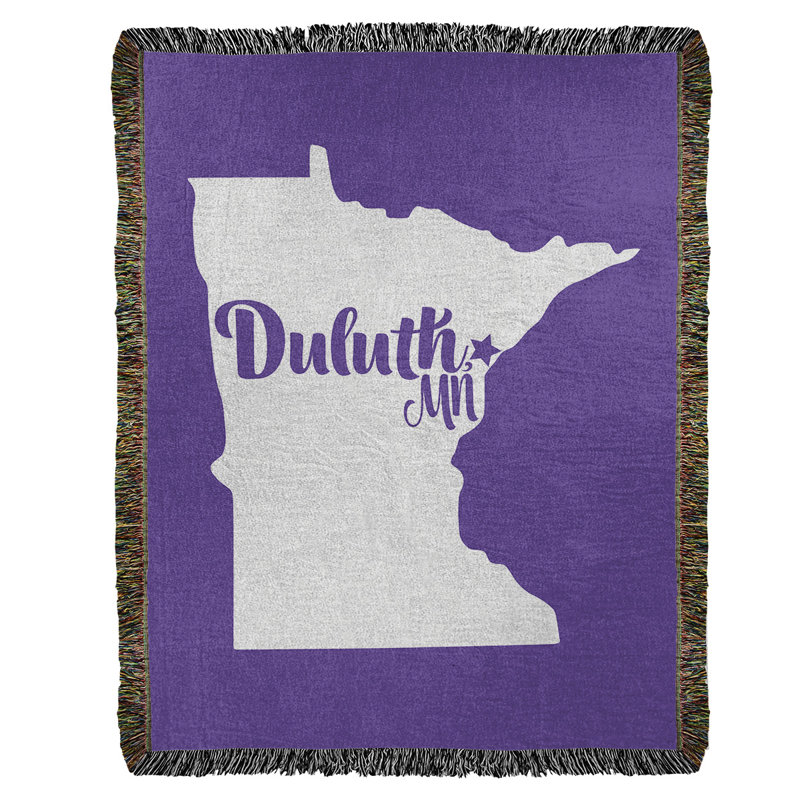 Hand Woven Throw Blanket, 50" W x 60" L, Purple