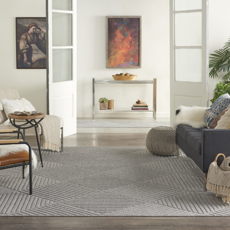 Tapis gris Therese, Rectangle 8 pi 10 po x 11 pi 10 po
