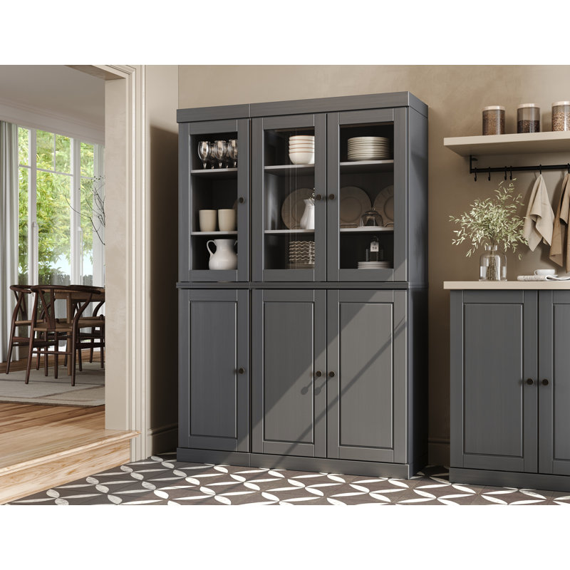 Armoire de rangement 100% bois massif Janfried Palace Imports, Gris
