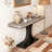 Narrow Entryway Foyer Table with Geometric Base-1031129342