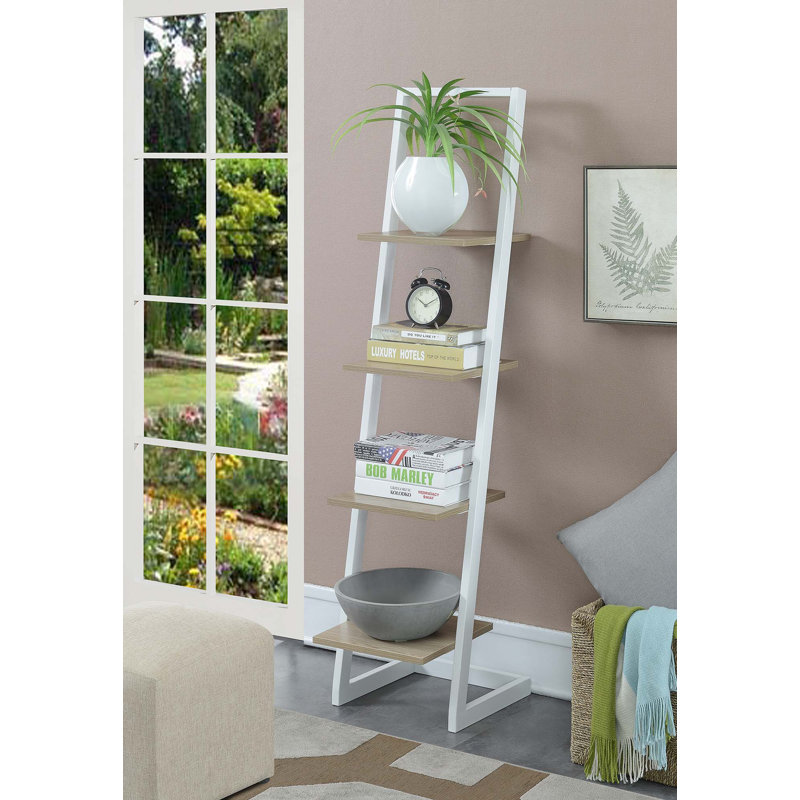 Slayter Ladder Bookcase, Ice White
