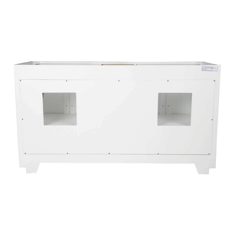 Nahlani 60'' Double Bathroom Vanity with Quartz Top, White