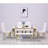 Beige Velvet Bench With Cabriole Legs-137548328