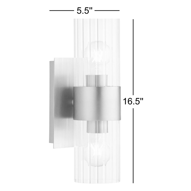 Suanne Steel Wallchiere, Satin Nickel