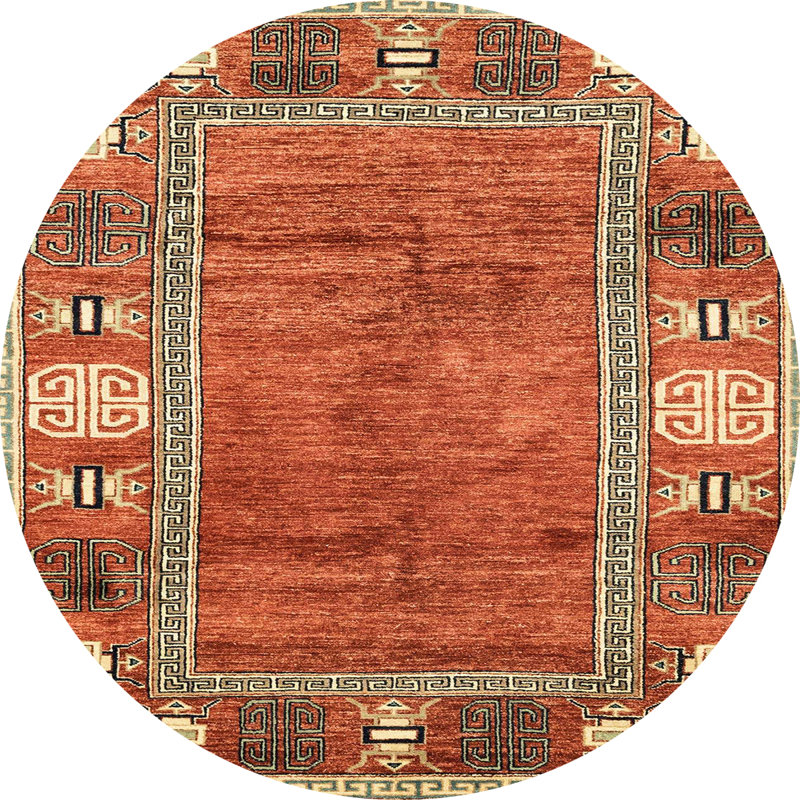 Abstract Indoor Rug, Round 4'