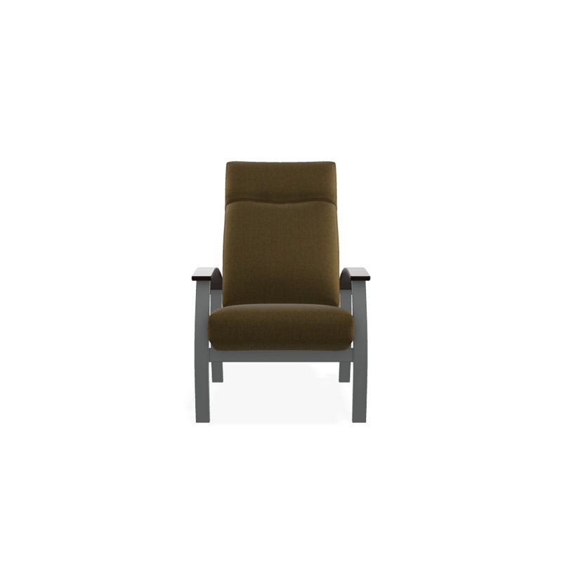 Chaise de patio inclinable avec coussins Askar, Toile Sunbrella® beige chiné, Kona P10, Graphite texturé