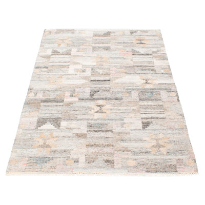 Tapis unique kilim gris 5 pi 1 po x 8 pi 0 po One Of A Kind Ankara