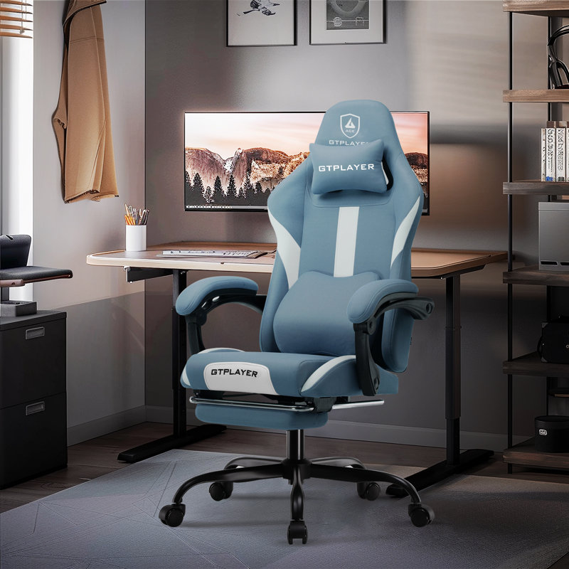 GTPLAYER Adjustable Swiveling PC & Racing Game Chair, Green