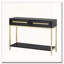 Console avec deux tiroirs, table de couloir rétro au design géométrique saisissant pour le vestibule et le salon-1196760353