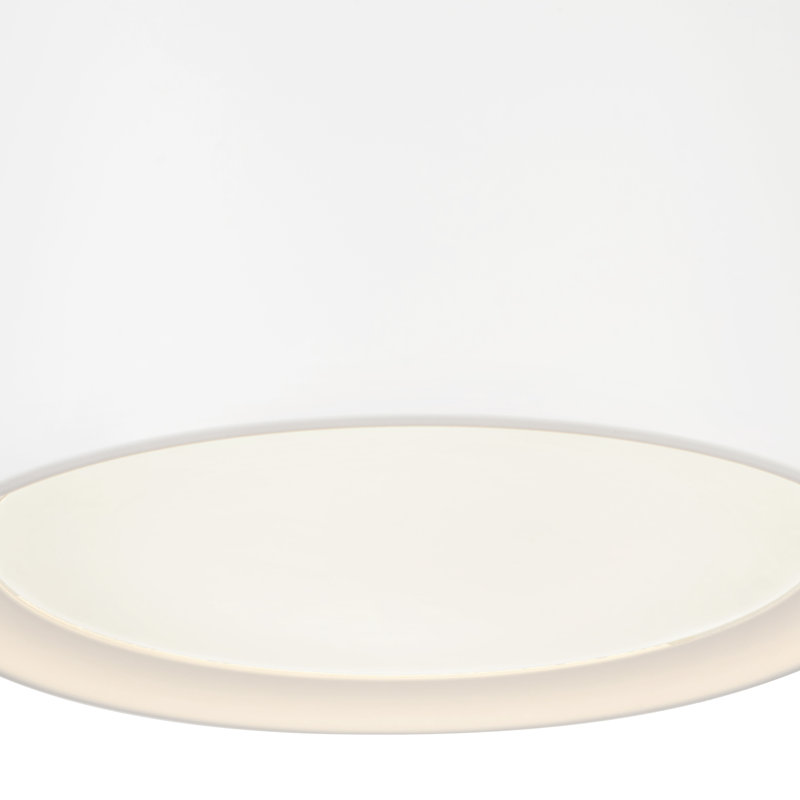 Uma 12-in Black dimmable LED Semi-Flush Mount, White
