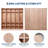 5-Section Heavy-Duty Plywood Coat Locker, 15-Compartment Kids Storage Unit with 5 Hooks, 4 Castors and 2 Storage Boxes for Nursery Classroom Hallway